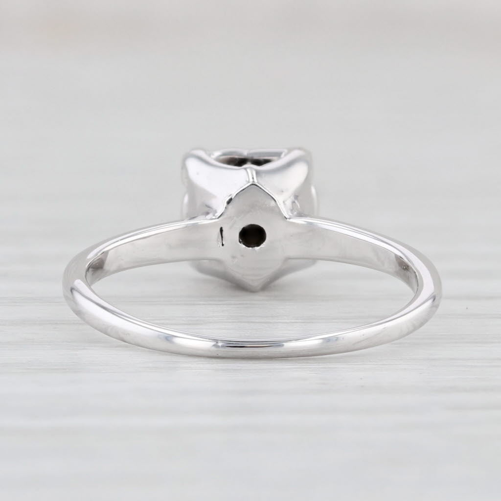 Light Gray Vintage 0.20ctw Diamond Cluster Engagement Ring 14k White Gold Size 6