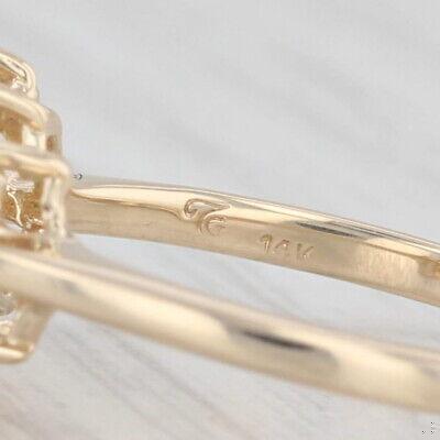 1ctw Green Sapphire White Sapphire Halo 14k Yellow Gold Size 7