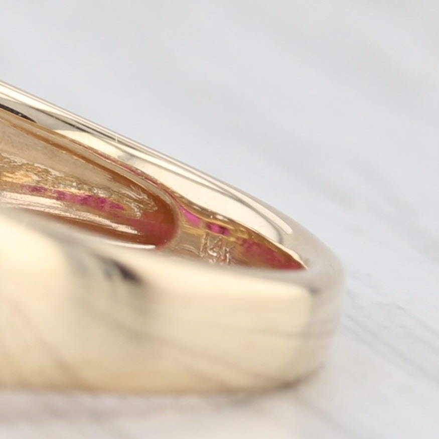 Light Gray 1.75ctw Channel Set Ruby Diamond Ring 14k Yellow Gold Size 7