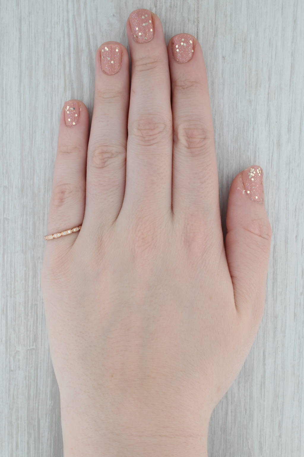 Gray New Diamond Eternity Band 18k Rose Gold Sz 6.5 Wedding Stackable Ring Beverley K