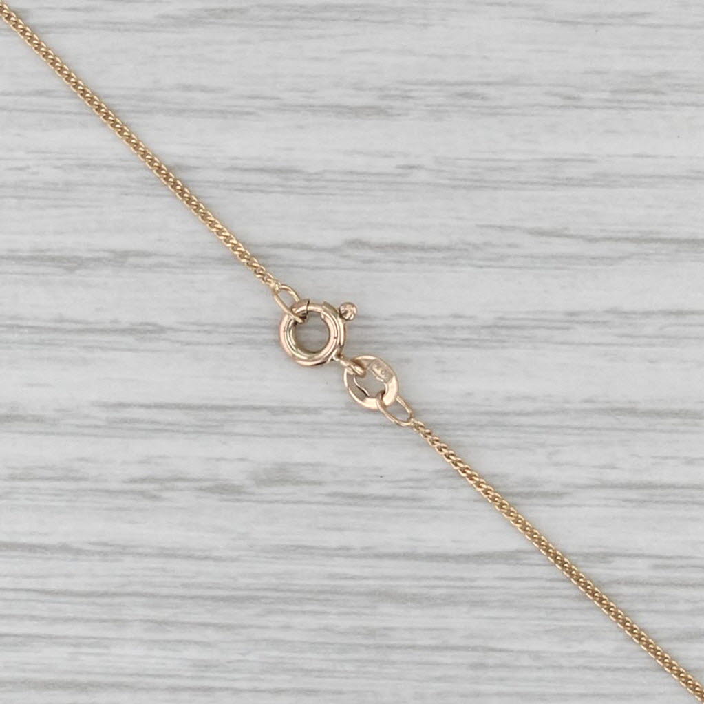 Curb Chain Necklace 10k Yellow Gold 13.5" 1mm