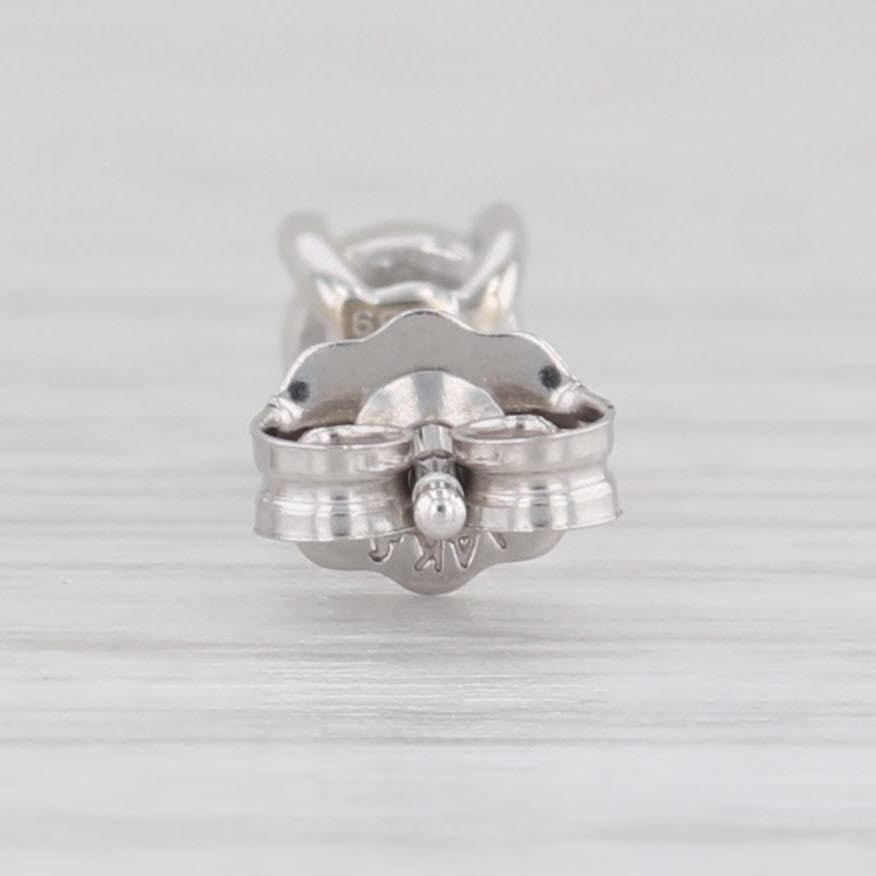 Light Gray 0.15ctw Diamond Round Solitaire Stud Earrings 14k White Gold
