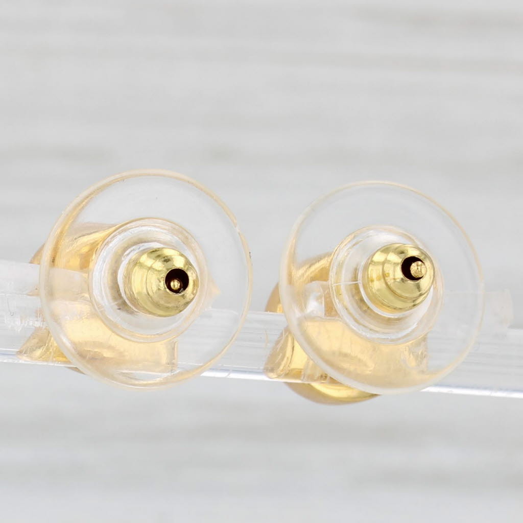 New Nina Wynn White Druzy Quartz Stud Earrings Sterling Silver Gold Plated