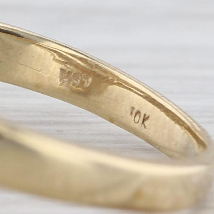 Diamond Bypass Ring 10k Yellow Gold Size 5.5
