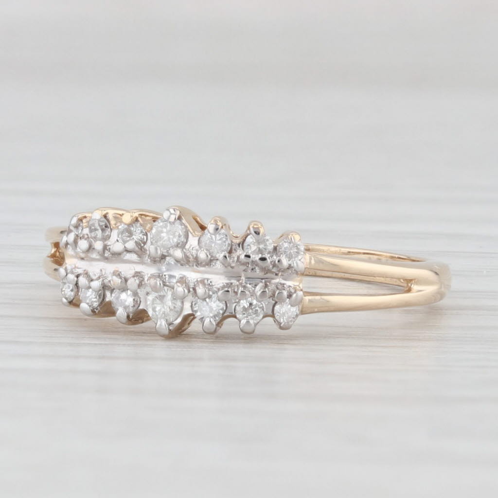Light Gray Diamond Yellow Gold Ring 10k Size 8 Anniversary Stackable