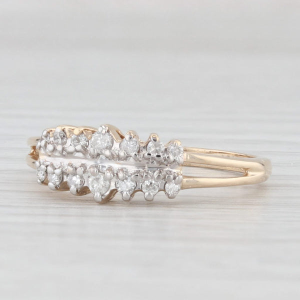Diamond Yellow Gold Ring 10k Size 8 Anniversary Stackable