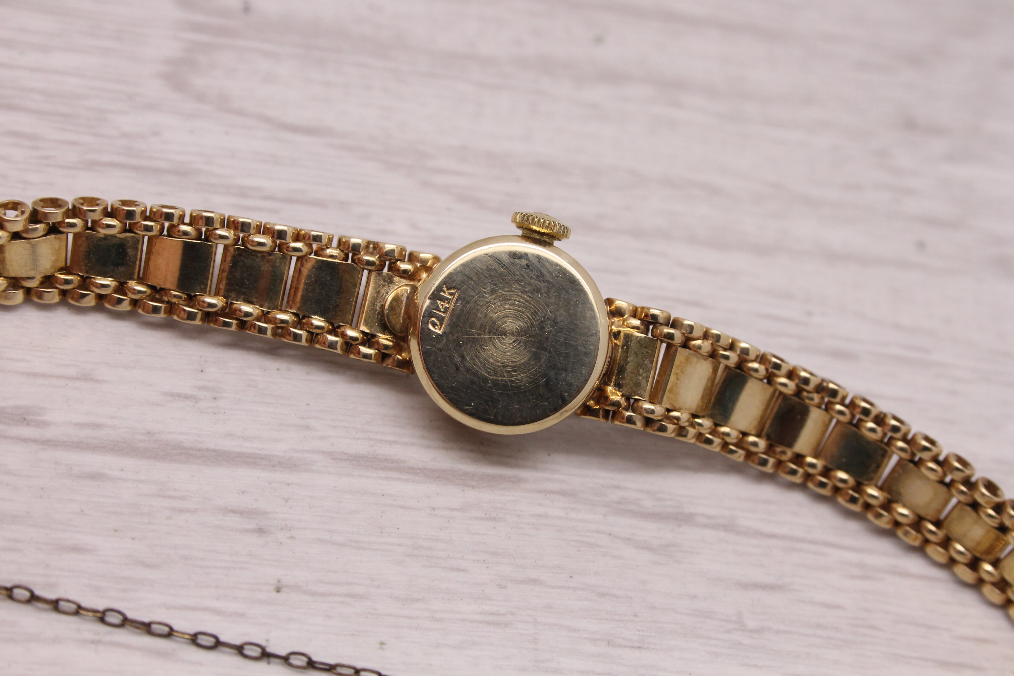Gray Vintage c.1960's Rolex Ladies 14k Yellow Gold Bracelet Watch cal.1400 Original