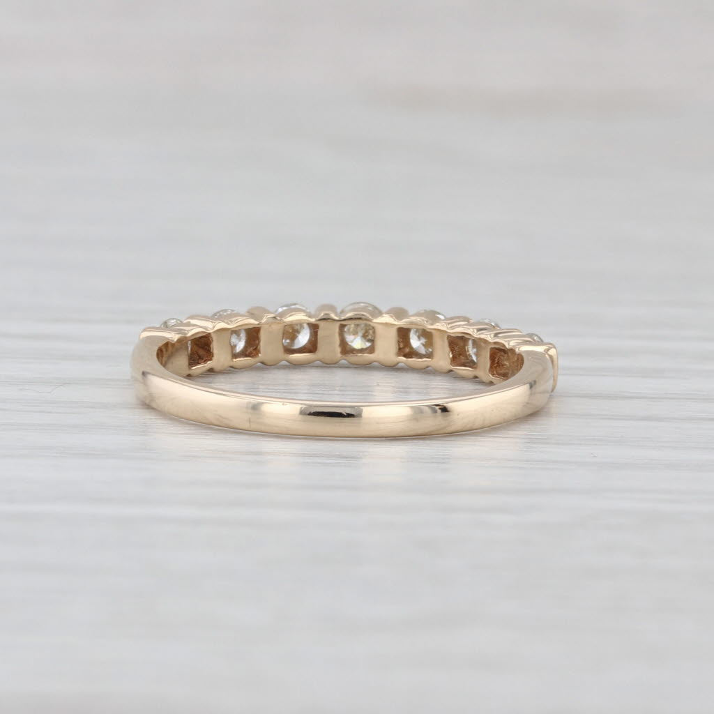 0.50ctw Diamond Wedding Anniversary Band 14k Yellow Gold Size 8 Stackable Ring