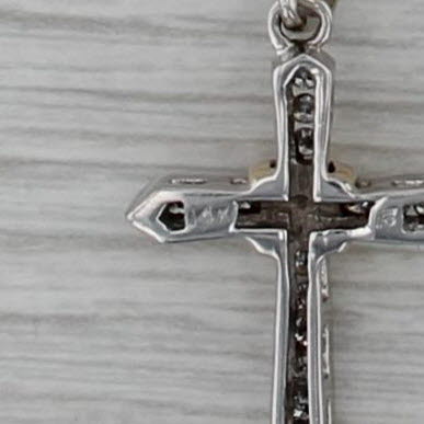 0.25ctw Diamond Knot Cross Pendant 14k White Yellow Gold