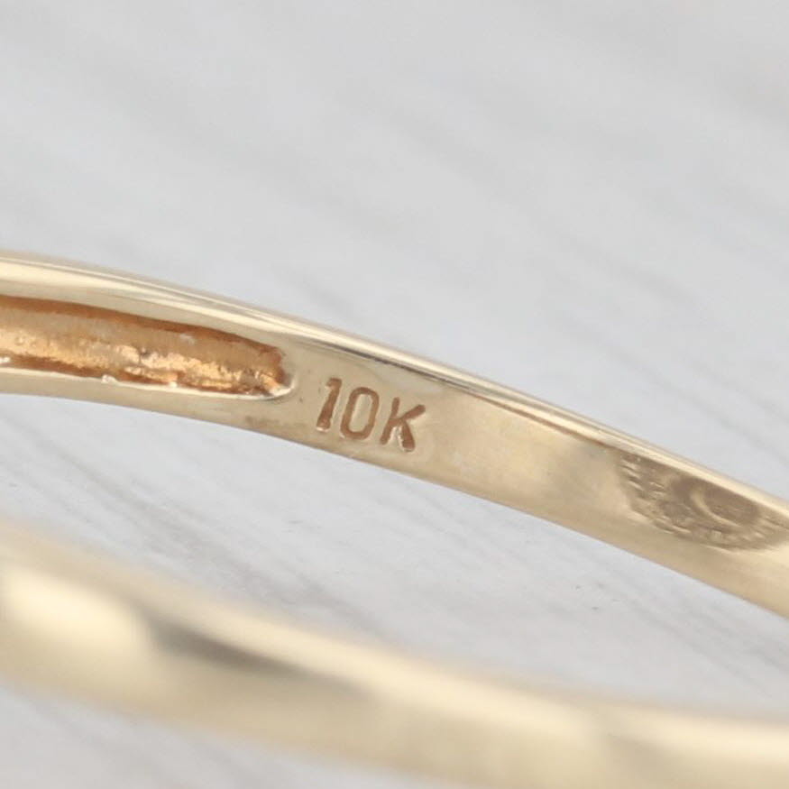 Light Gray 0.16ctw Teardrop Diamond Halo Engagement Ring 10k Yellow Gold Size 10.5