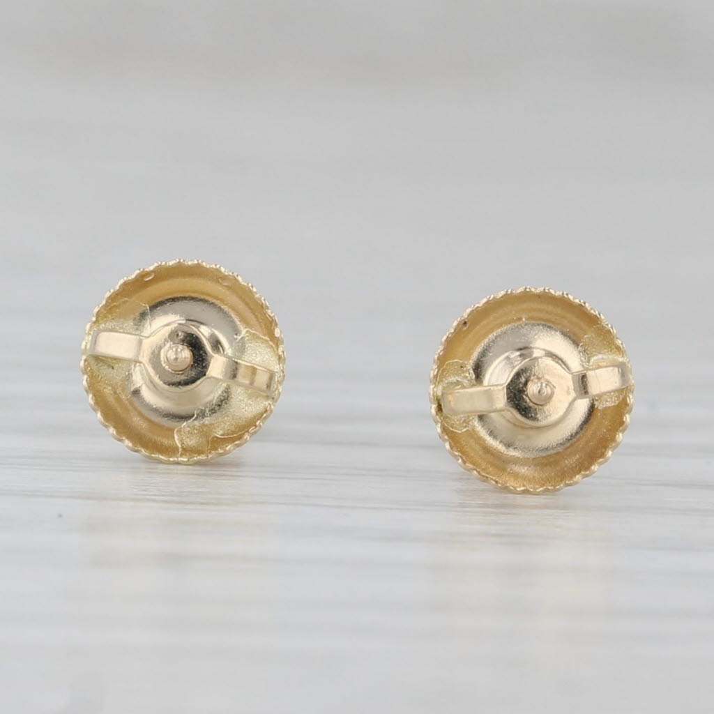 Gray 0.36ctw Diamond Stud Earrings 14k Yellow Gold Round Solitaire Studs