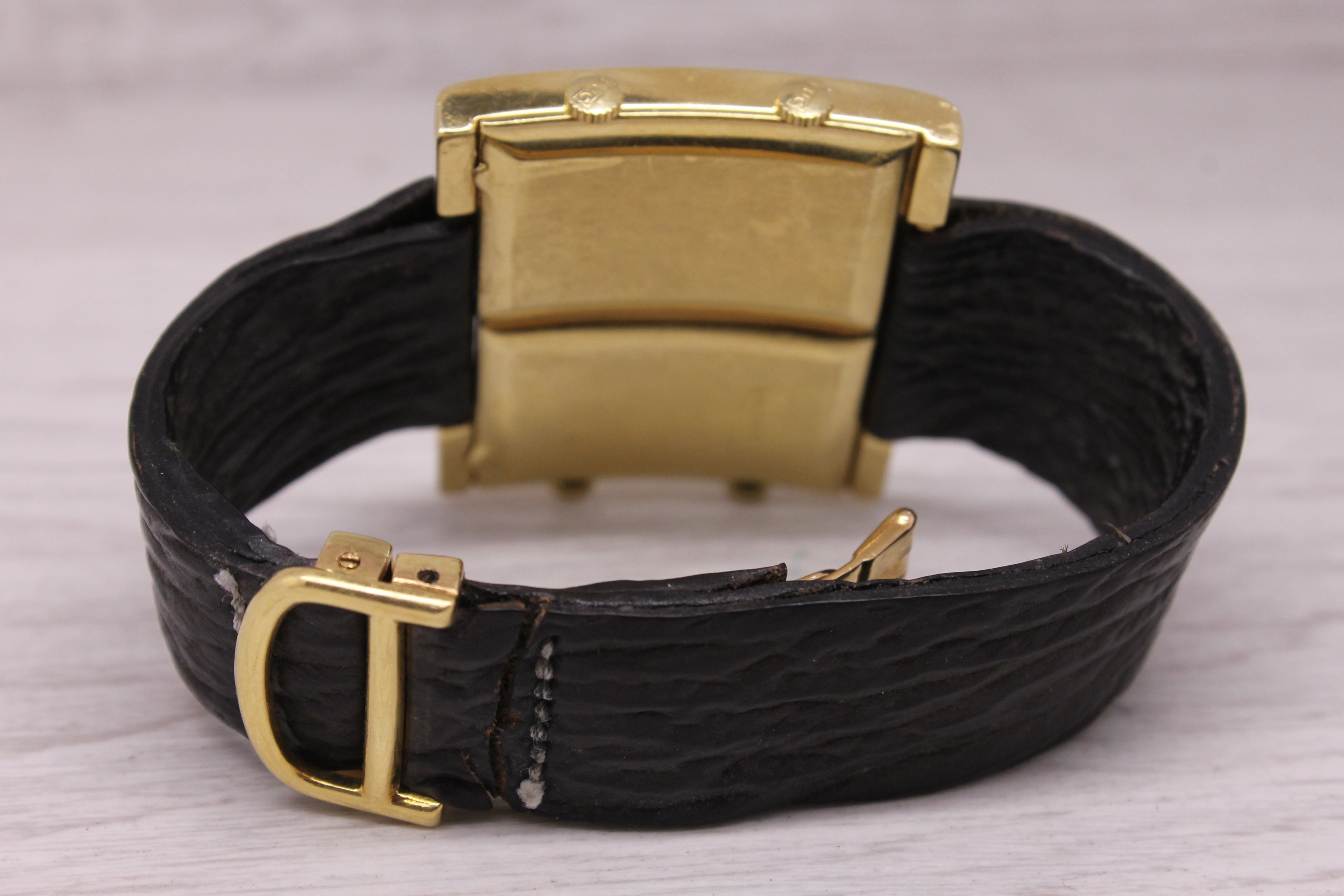 Vintage 1970s Chopard 4 Time Zone 18k Yellow Gold Mens Watch w Cartier Deployant
