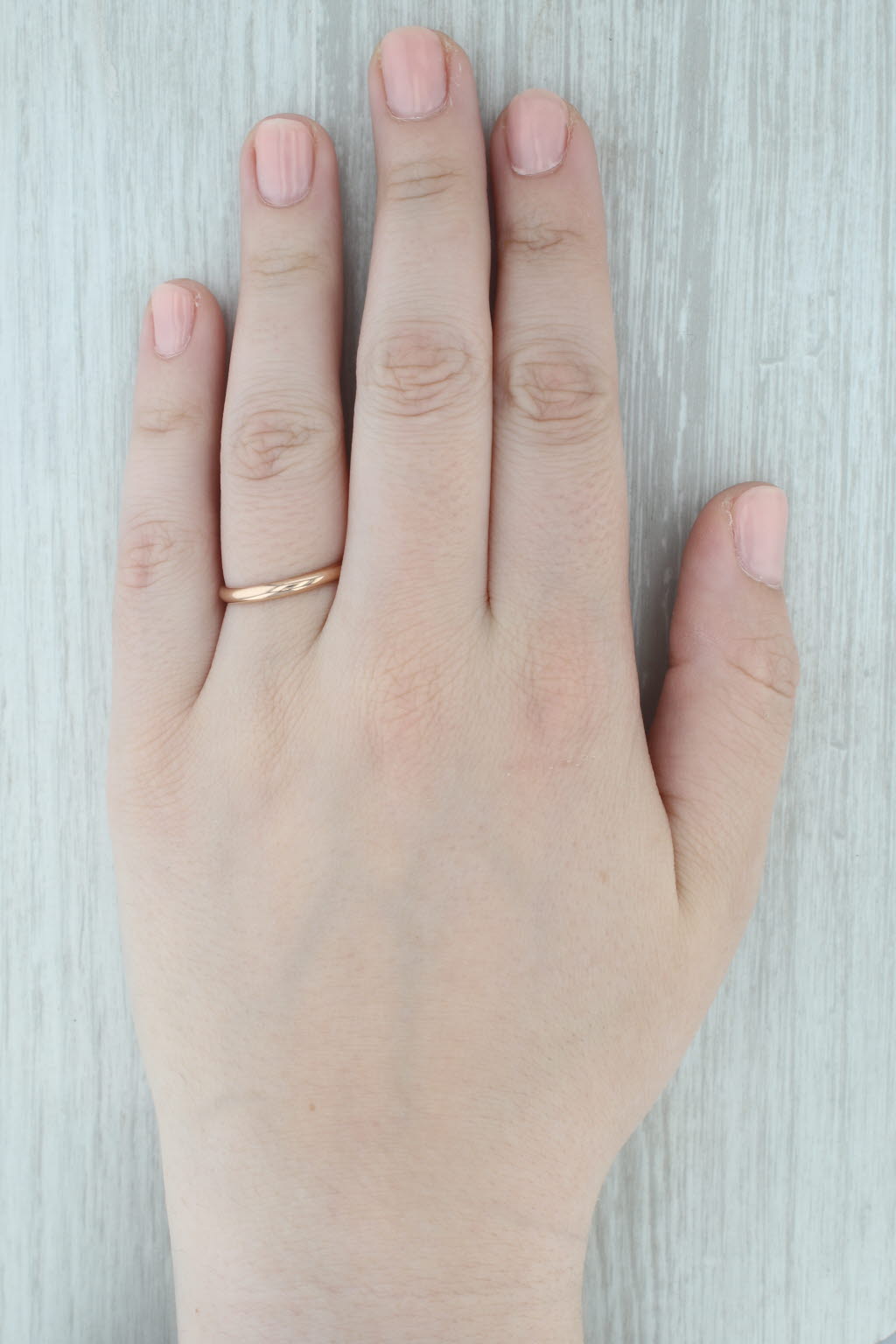 Gray Cartier Wedding Band 18k Rose Gold Size 8.75 Designer Ring Stackable