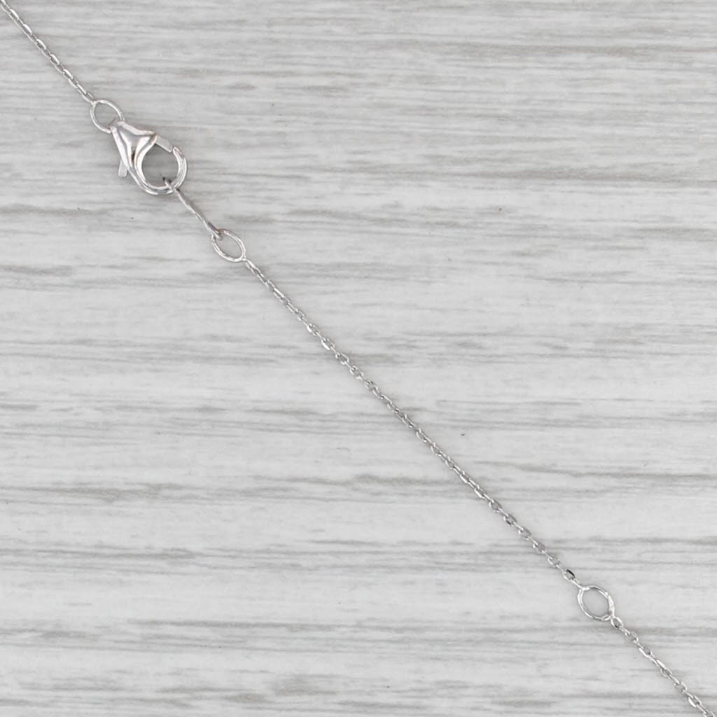 1ct VS1 E-F Lab Grown Diamond Heart Pendant Necklace 14k White Gold 16" 18"