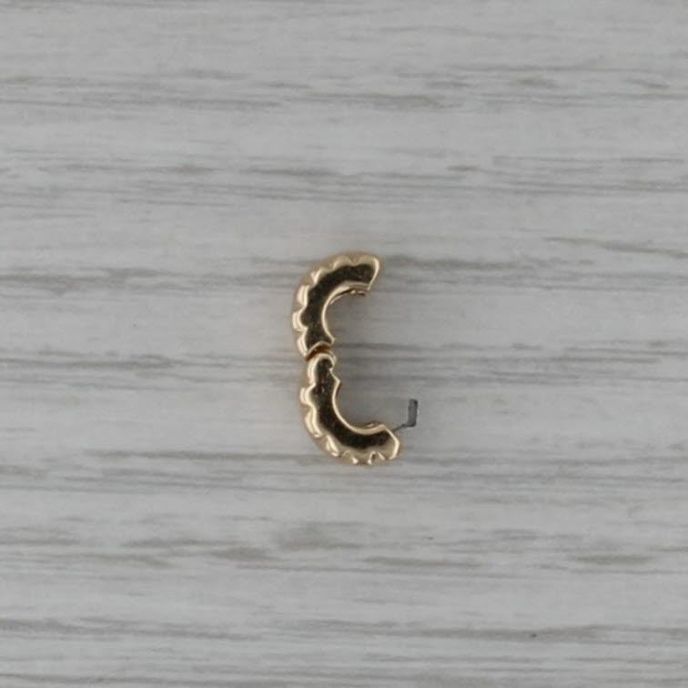 Authentic Pandora 750256 Beveled Clip Lock Charm 14k Gold 585 ALE
