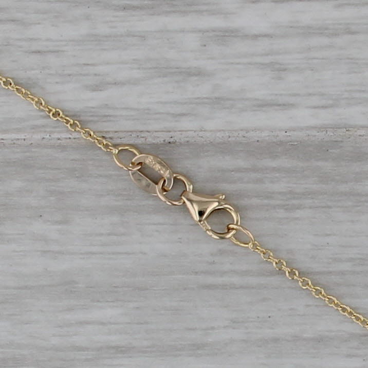 Effy Diamond Open Heart Pendant Necklace 14k Yellow Gold 17.75" Cable Chain