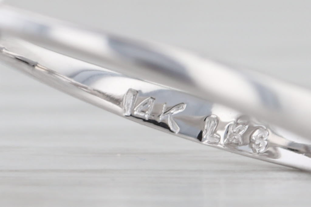 Vintage 0.76tcw Diamond Flower Ring 14k White Gold Size 7.75 Engagement