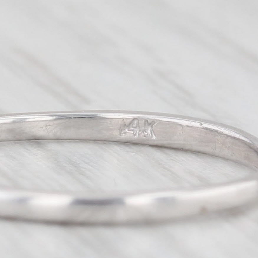 Light Gray 0.12ctw Diamond Ring Guard Enhancer 14k White Gold Size 5.75 Wedding Band Bridal