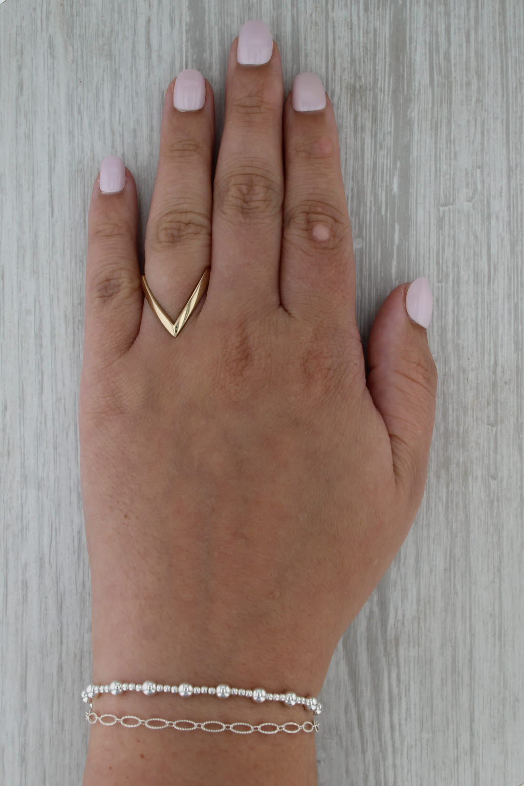 Contoured V Ring 14k Yellow Gold Size 6.75