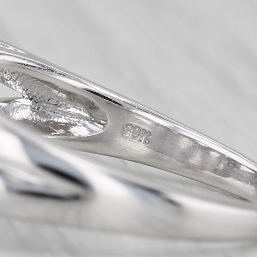 Gray Diamond Celtic Knot Ring 10k White Gold Size 8.5