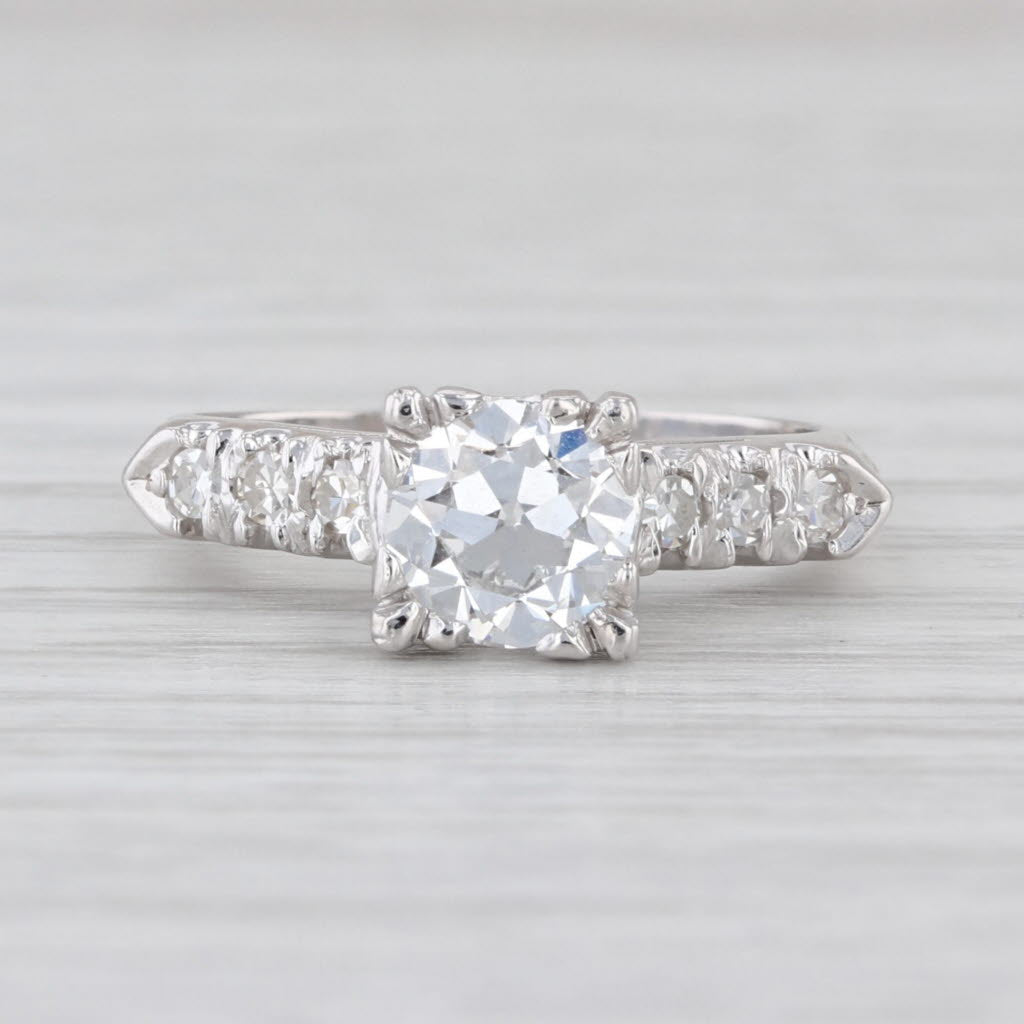 1.15ctw VVS1 D Lab Grown Diamond Engagement Ring Platinum Size 5.5 IGI