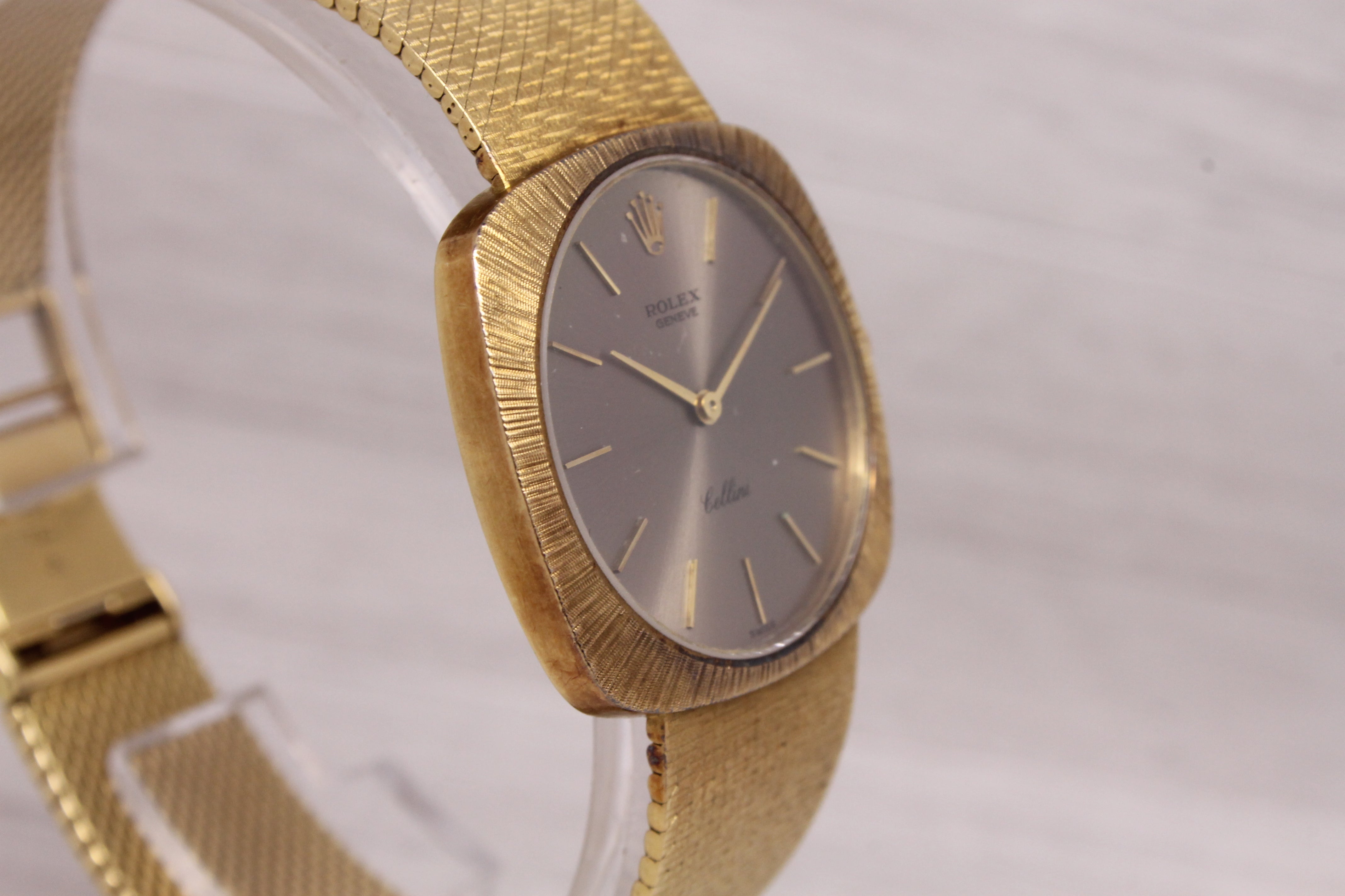 Vintage 1970's Rolex Cellini 18k Mens Yellow Gold Manual Heavy Bracelet Watch