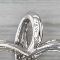 0.16ctw Stylized Diamond Open Heart Pendant 14k White Gold