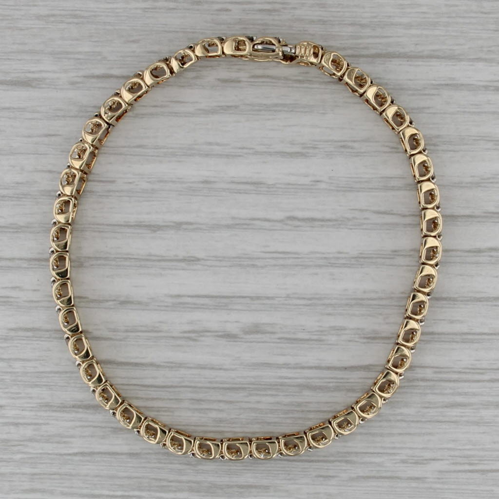 1.75ctw Diamond Tennis Bracelet 14k Yellow Gold 7.5" 6mm