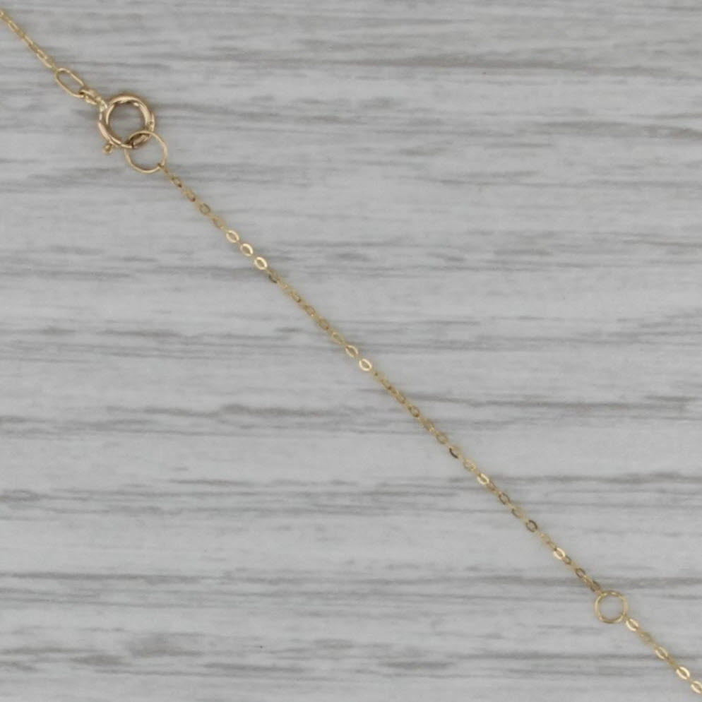 Lab Created Black Opal Teardrop Pendant Necklace 14k Gold 14" 16" Cable Chain