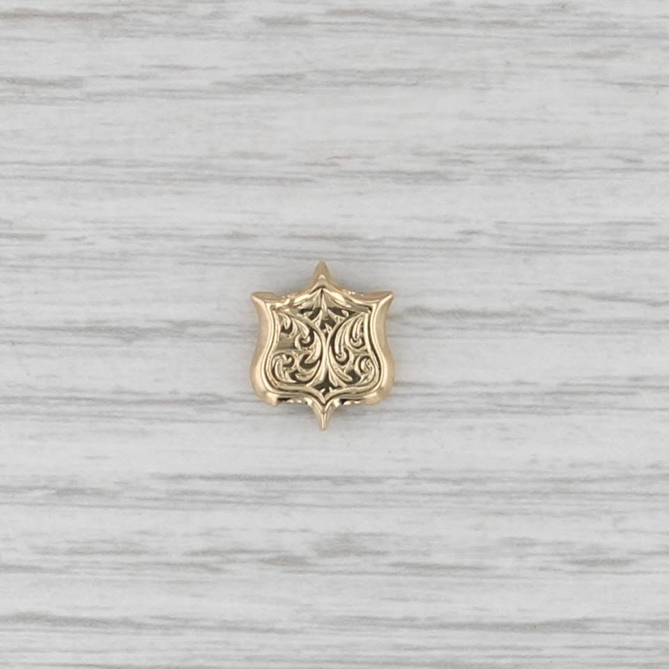 Antique Slide Bracelet Charm 14k Yellow Gold Ornate