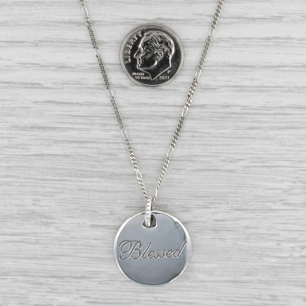 Pandora Blessed Engraved Necklace Sterling Silver ENG397122_4-60 w/ Box