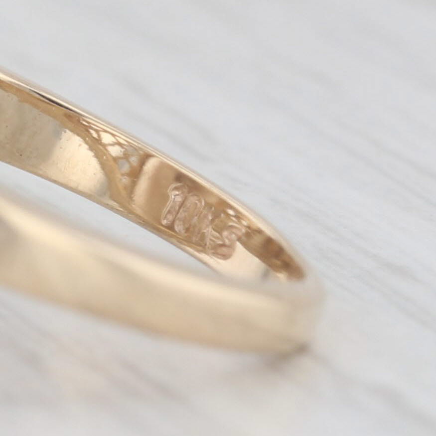 Light Gray 0.17ct Smoky Quartz Oval Solitaire Ring 10k Yellow Gold Size 5.5