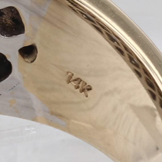 Large 2.56ctw Blue Sapphire Diamond Ring 14k Yellow White Gold Size 7.5