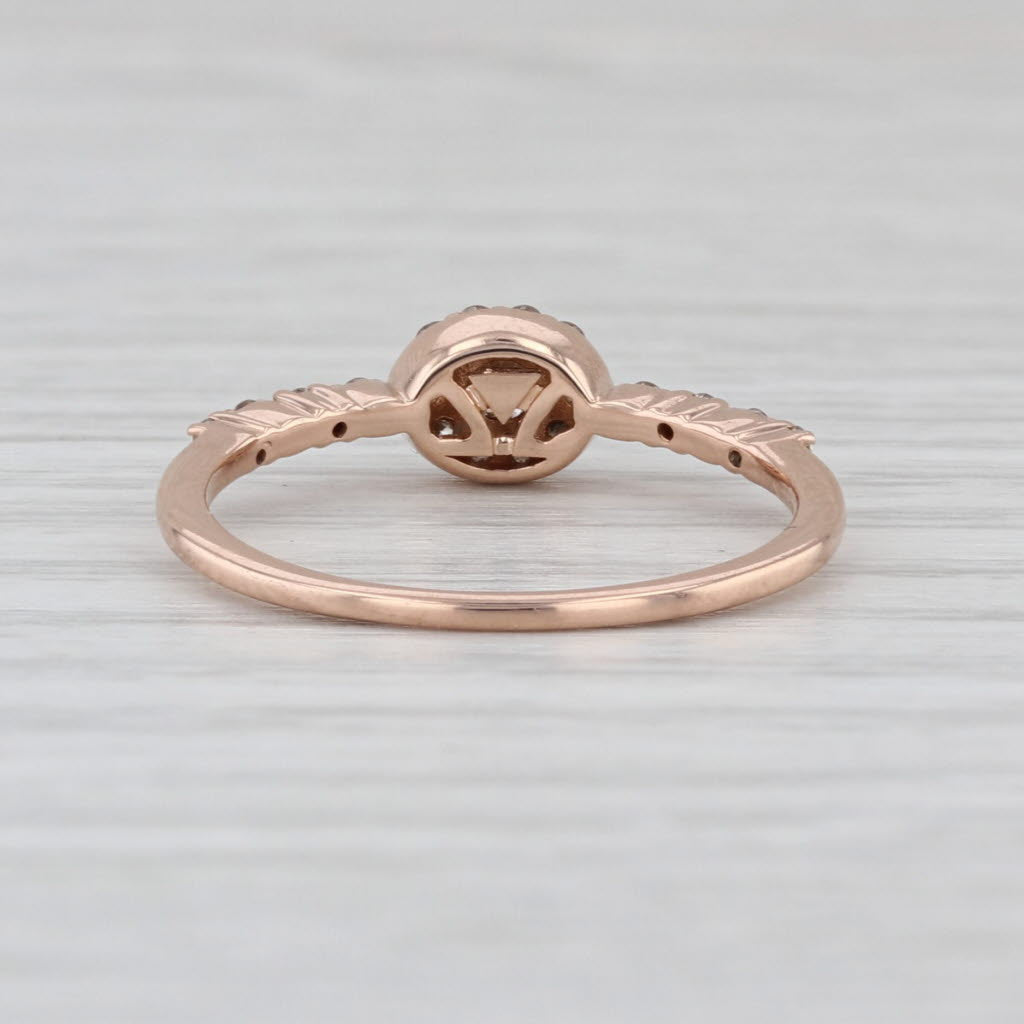 Le Vian 0.28ctw Champagne Diamond Halo Ring 14k Rose Gold Size 7 Engagement