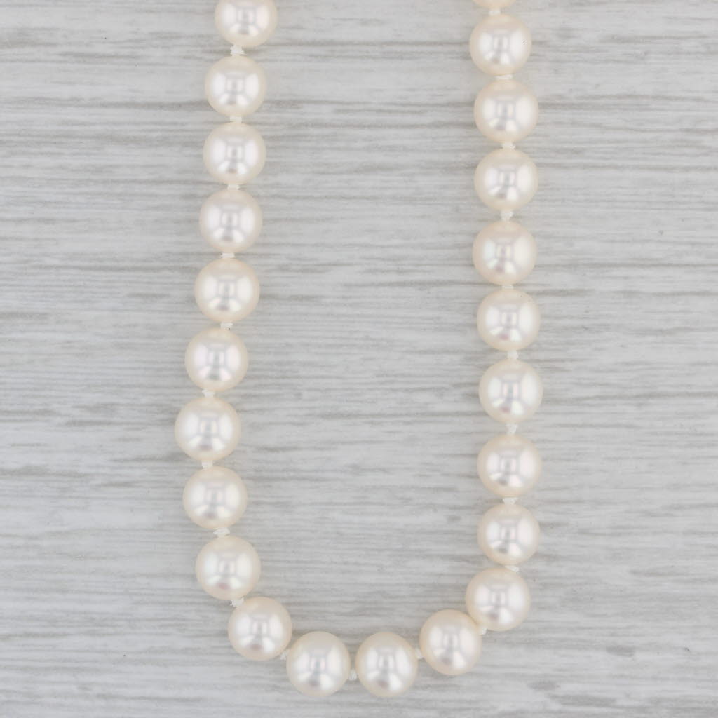 Gray Mikimoto Blue Lagoon Pearl Strand Necklace 14k Yellow Gold Clasp