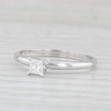 0.25ctw Princess Solitaire Engagement Ring 10k White Gold Size 6.75