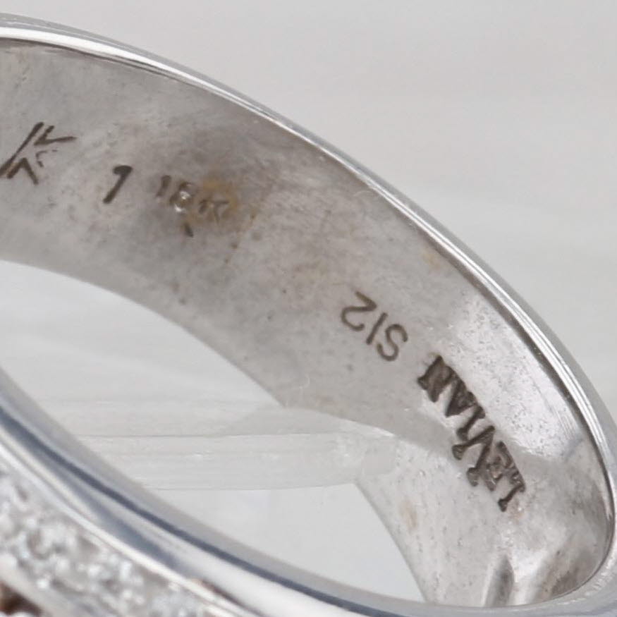 Le Vian 2.18ctw White Chocolate Diamond Ring 18k White Gold Size 7.5