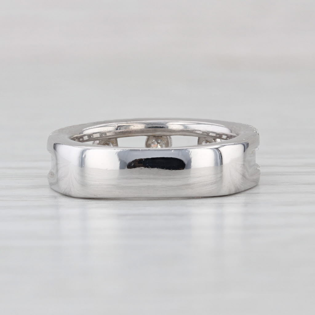 Krypell 0.63ctw Diamond Wedding Anniversary Band 18k White Gold Size 5.5 Ring