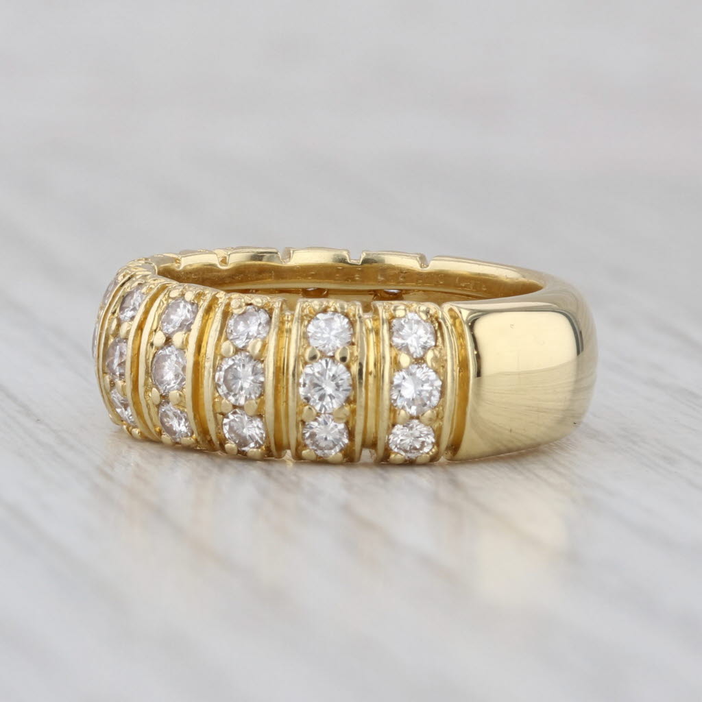 1ctw Diamond Ring 18k Yellow Gold Size 5.75 Anniversary Wedding Band