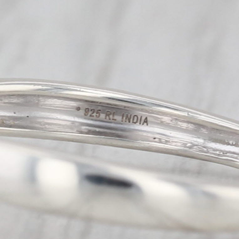 0.18ctw Diamond Halo Engagement Ring Sterling Silver Size 7