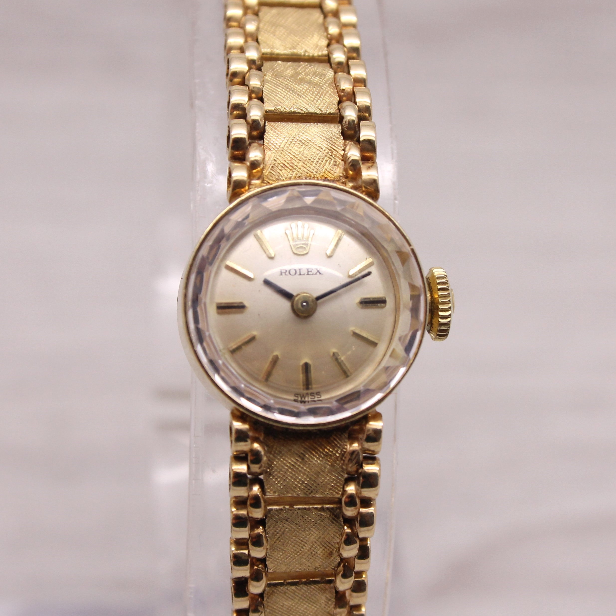 Gray Vintage c.1960's Rolex Ladies 14k Yellow Gold Bracelet Watch cal.1400 Original