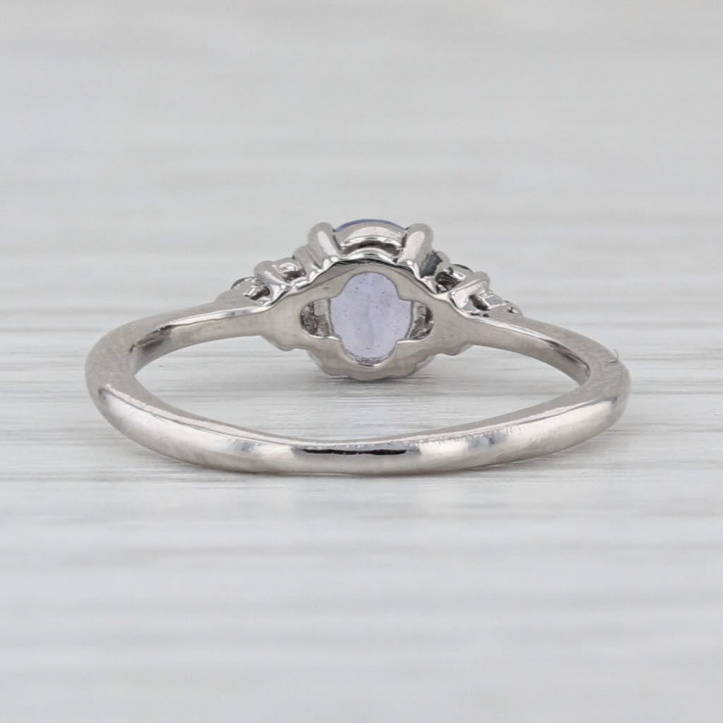 Petite 0.26ctw Tanzanite Diamond Ring Platinum Size 2.5