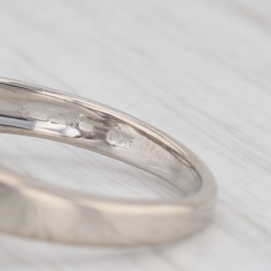 Light Gray 0.20ctw Diamond Cluster Bypass Ring 10k White Gold Size 6.75 Engagement