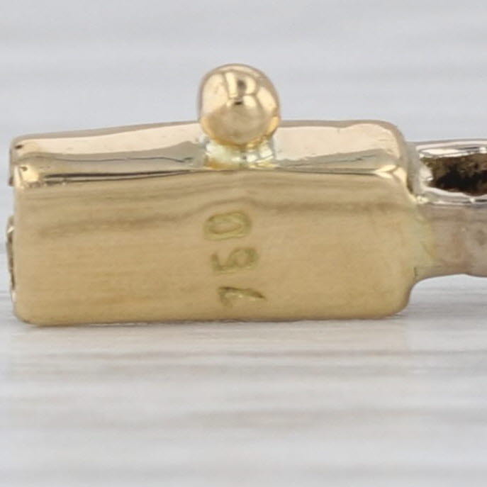 1.96ctw Emerald Diamond Bar Link Bracelet 18k Yellow Gold 6.5"