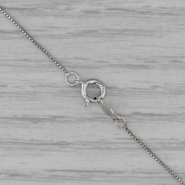 0.60ctw Graduated Diamond Journey Pendant Necklace 14k White Gold 21" Box Chain
