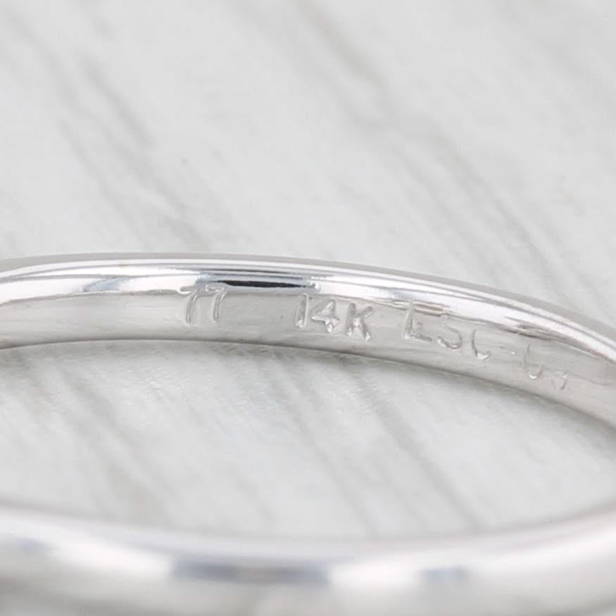 Light Gray Leo 0.75ctw Diamond Ring Guard Wrap 14k White Gold Size 6.25 Wedding Band