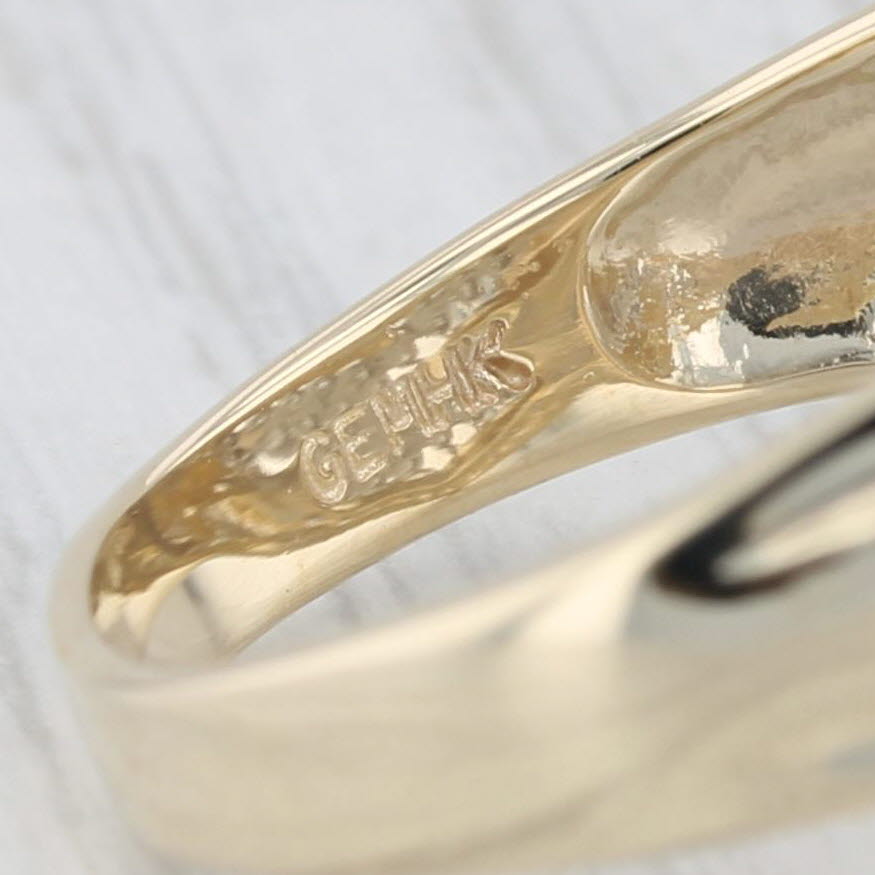 Light Gray 0.24ctw Diamond Contoured Tiered Ring 10k Yellow Gold Size 10.5 Cocktail