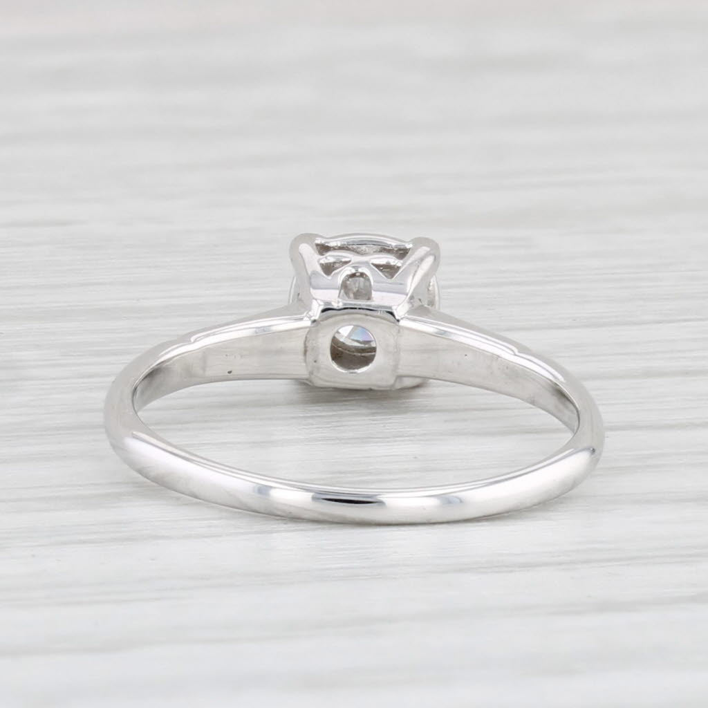 Light Gray 0.15ct Diamond Solitaire Engagement Ring 14k White Gold Size 5 Vintage