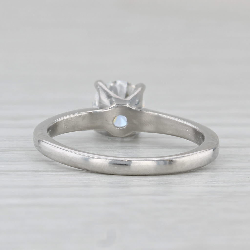 Light Gray 0.70ct Diamond Ring Platinum Round Solitaire Engagement Size 6