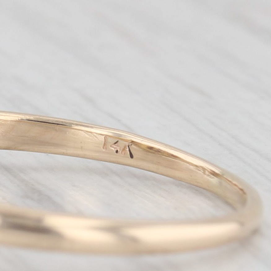 Light Gray Vintage Diamond Engagement Ring 2-Toned 14K Yellow White Gold Size 8.75